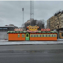 Visualisering av Zinkens kiosk, remake, dag.