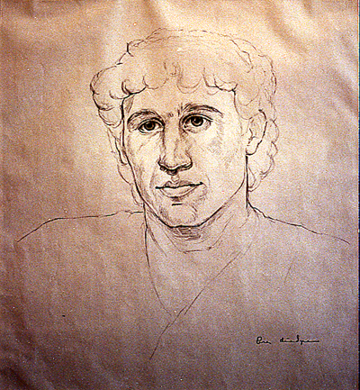 Blyertsteckning, sketch
